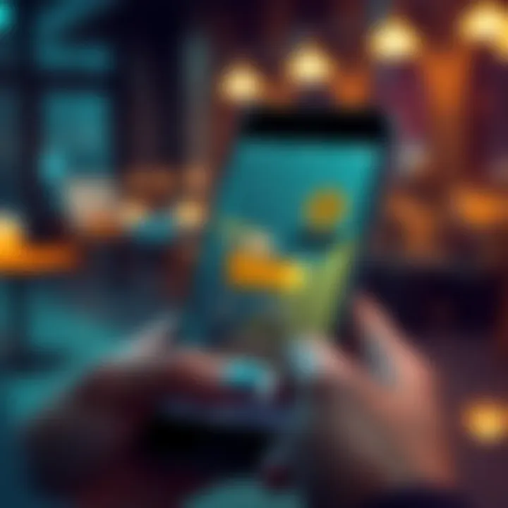 Using Bitcoin for Small Purchases A smartphone showing a Bitcoin wallet app with a shopping cart icon and low fee indicator