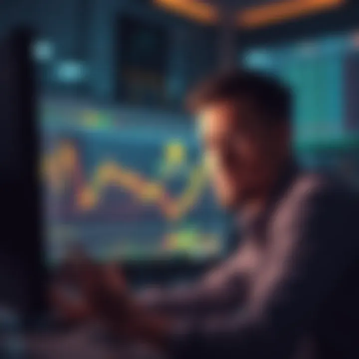 A person looking at Bitcoin price charts on a computer screen with concerned expression, symbolizing skepticism about Bitcoin as an asset.