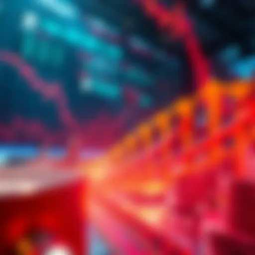 Representation of Bitcoin trading activity with arrows indicating movement, symbolizing the 8% supply swap in the market.