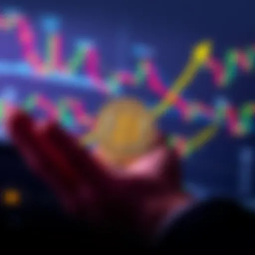 A graphic showing Bitcoin rising dramatically with financial charts in the background.