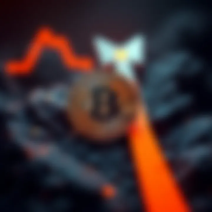 A Bitcoin symbol surrounded by an upward arrow, representing its recent price rise and comeback in the market.