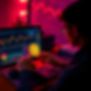 Person reviewing Bitcoin holdings on a laptop with charts and graphs