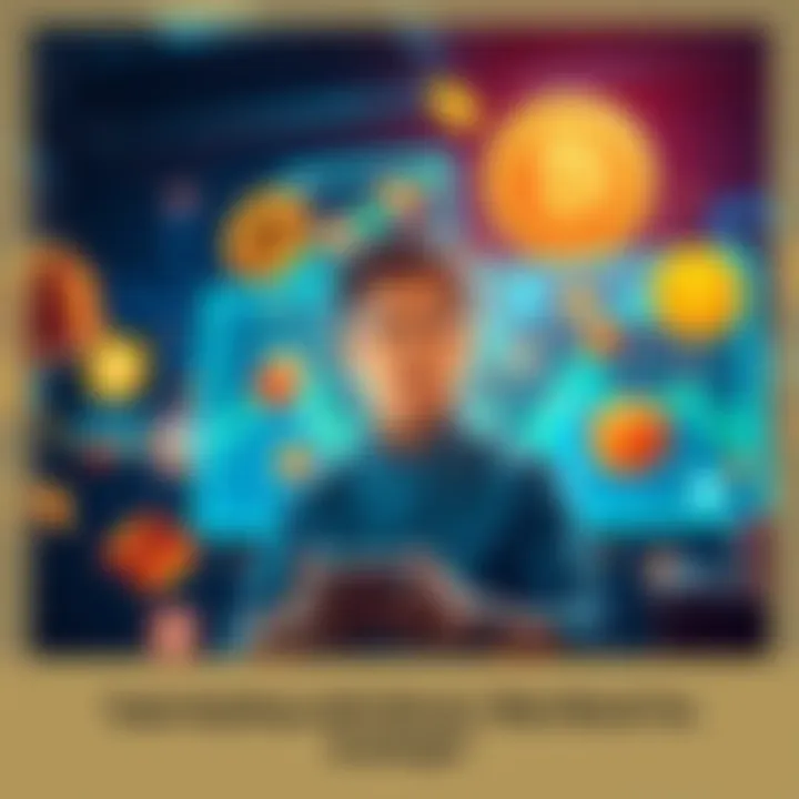 A person imagining trading various goods and services using Bitcoin in a digital space