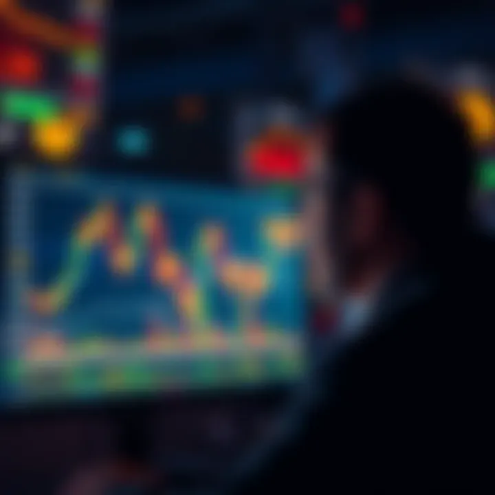 A person looking at a screen showing falling Bitcoin prices, reflecting on investment decisions during a market drop.