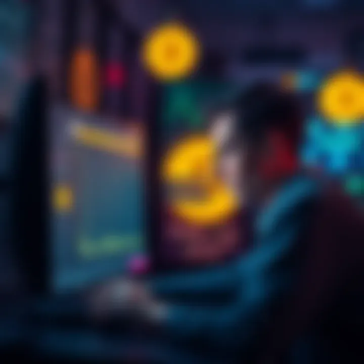 A person looking confused at their computer screen while checking Bitcoin wallet transactions