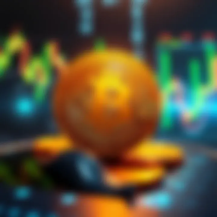 Illustration of a Bitcoin symbol representing a large transfer of 10,422 BTC to a new wallet, with a digital background signifying the cryptocurrency market.