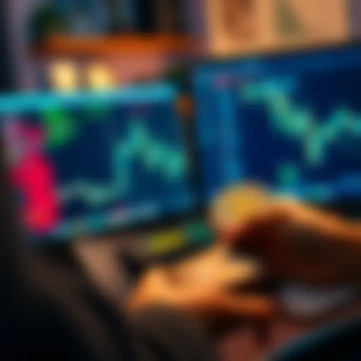 A person transferring Bitcoin from Coinbase to a hardware wallet with a computer and wallet device visible