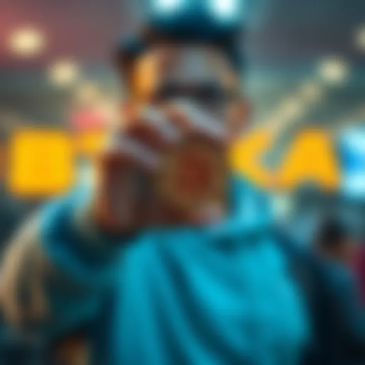 A person holding a small Bitcoin symbol with a hopeful expression, symbolizing potential financial change over 10 years.