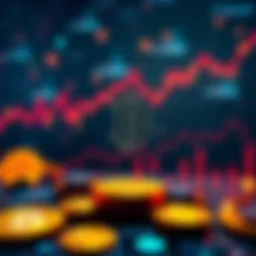 Illustration showing trending Bitcoin graphs and investment symbols for July 2026