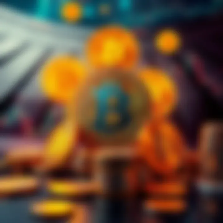 A graphic showing Bitcoin symbols surrounded by negative headlines and charts reflecting market dips, while institutions are represented by stacks of coins indicating accumulation of BTC.