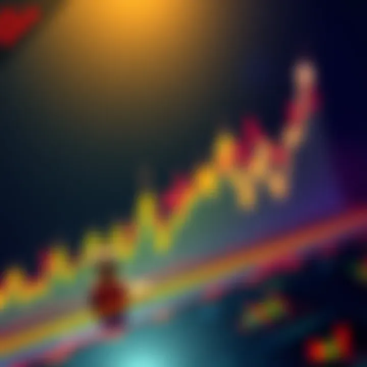 A colorful line graph showing the upward trend of Bitcoin alongside simple icons representing investors stacking Bitcoin