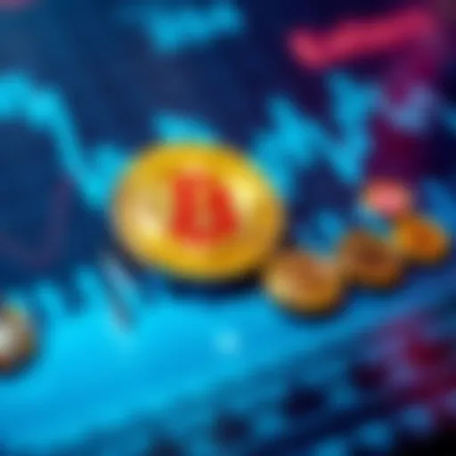 Visual comparison of Bitcoin with various alternative cryptocurrencies on a graph