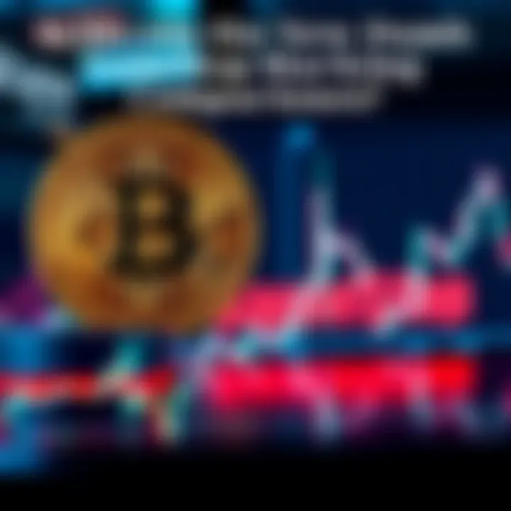 A visual showing Bitcoin symbol next to GameStop logo, with a graph indicating market volatility and trends, reflecting the idea of investment risks.