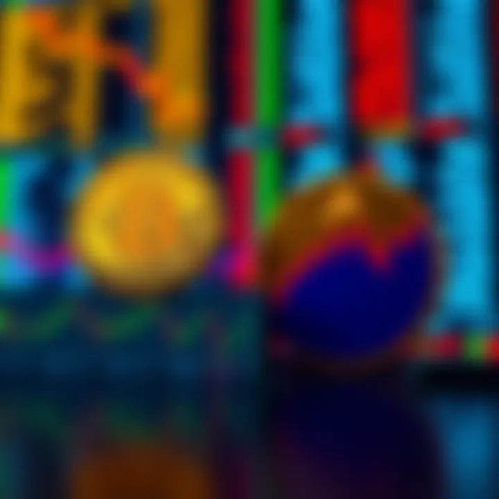 A visual representation showing Bitcoin alongside traditional stocks and ETFs, highlighting investment options and diversification concerns.