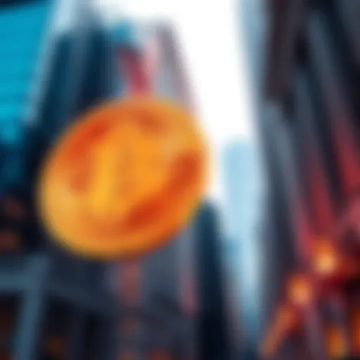 A visual comparison of Bitcoin symbols alongside Wall Street buildings, highlighting the shift to institutional control.