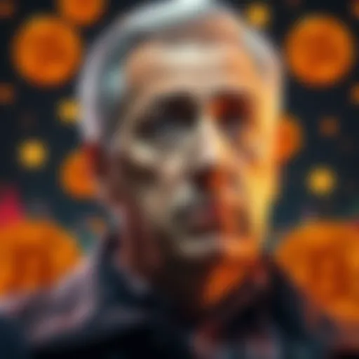 Peter Schiff warns about potential disaster in Bitcoin holdings, featuring a visual of a person looking concerned with Bitcoin symbols in the background.