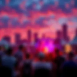 A group of Bitcoin enthusiasts gathered at an outdoor event sharing ideas and strategies for cryptocurrency investment.