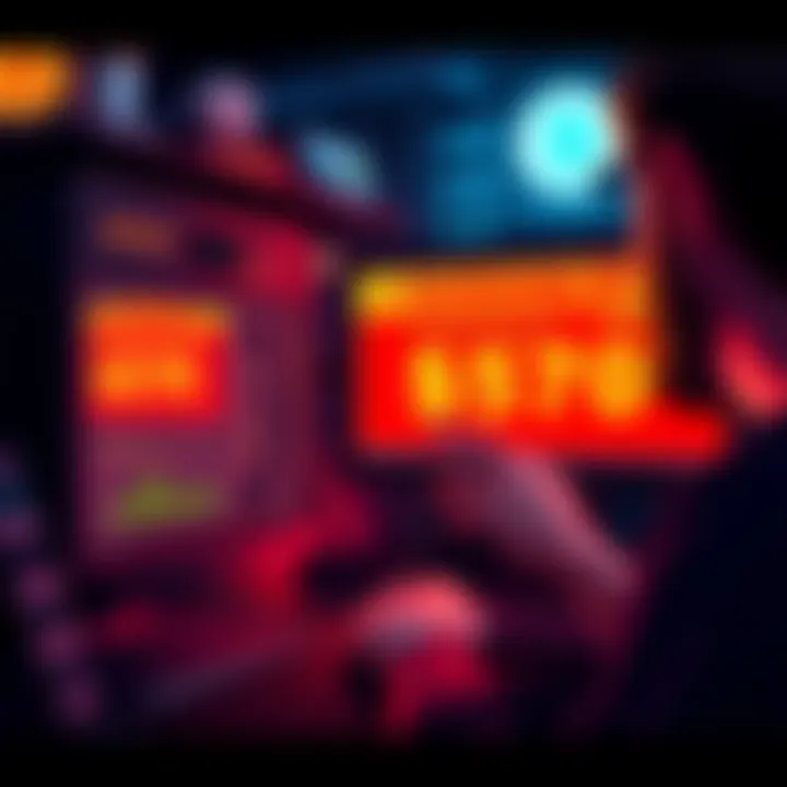 A graphic showing a user looking shocked while staring at a computer screen displaying a warning about a fund seizure from Bitget