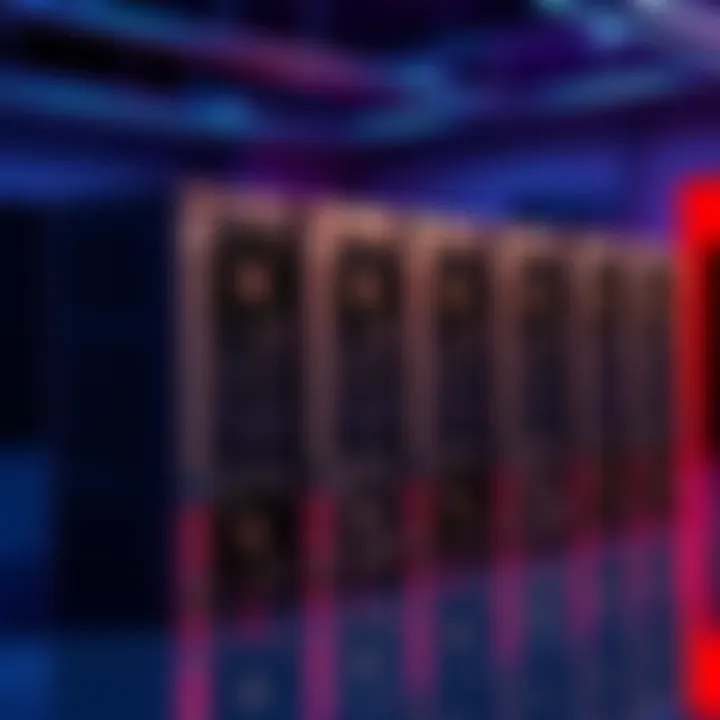 Six sealed Bitmain Antminer S21 mining units arranged for sale, showcasing their robust design, available in Houston, TX, ready for shipping nationwide.