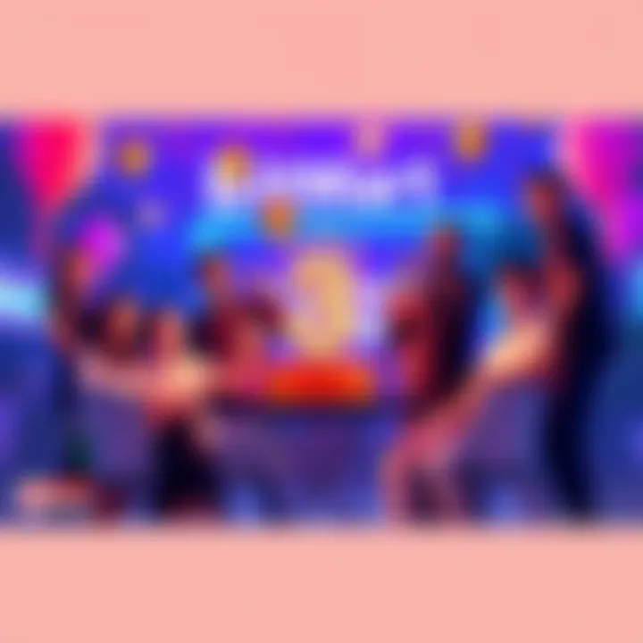 BitMart team celebrating their 8th anniversary with a festive atmosphere and colorful decorations