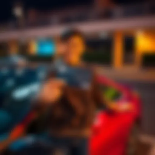 Person holding BitMart Card next to their new car A happy person stands beside their first car, holding a BitMart Card while smiling