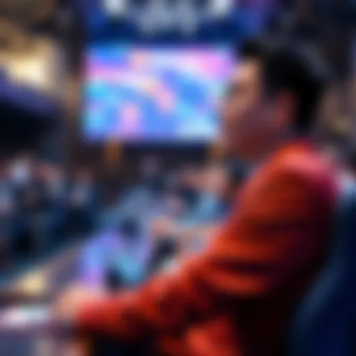 Nenter Chow, CEO of BitMart, discussing capital allocation trends at the Hack Seasons Conference, with an audience in view.