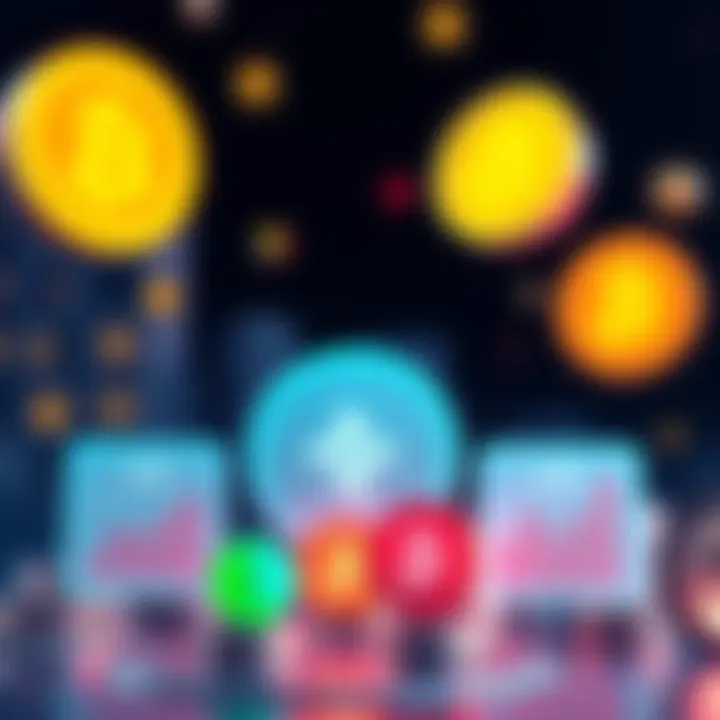 A graphic showing different crypto earning options like savings and staking offered by BitMart Earn