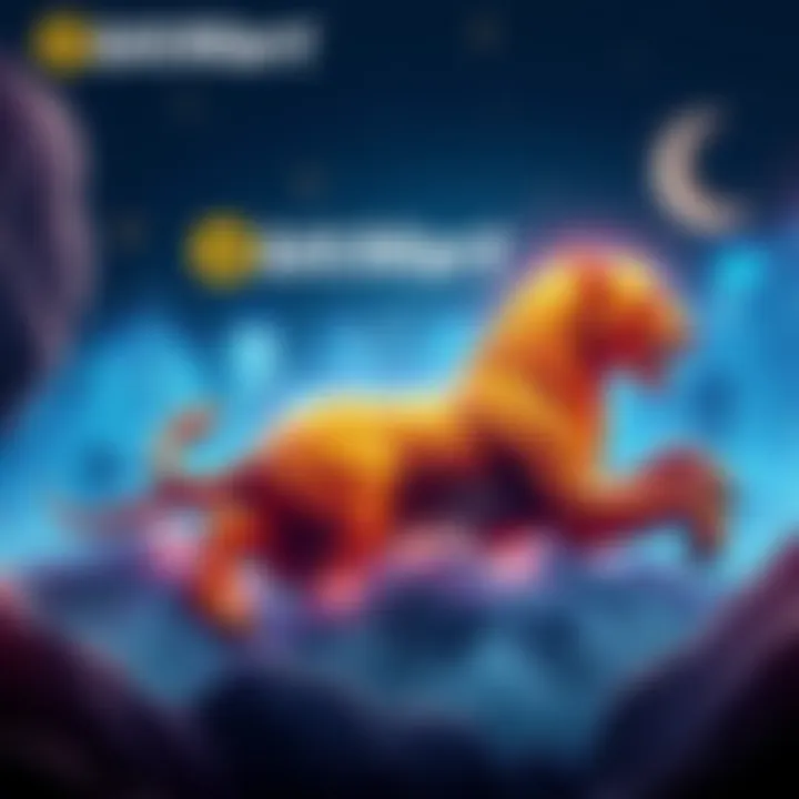 Graphic announcing BitMart listing of Sleeping Giant with trade symbols and dates