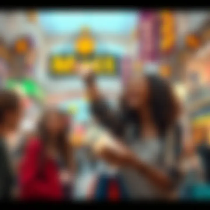 BitMart Mall Treasure Challenge People shopping at BitMart Mall with crypto, excited about rewards and coupons