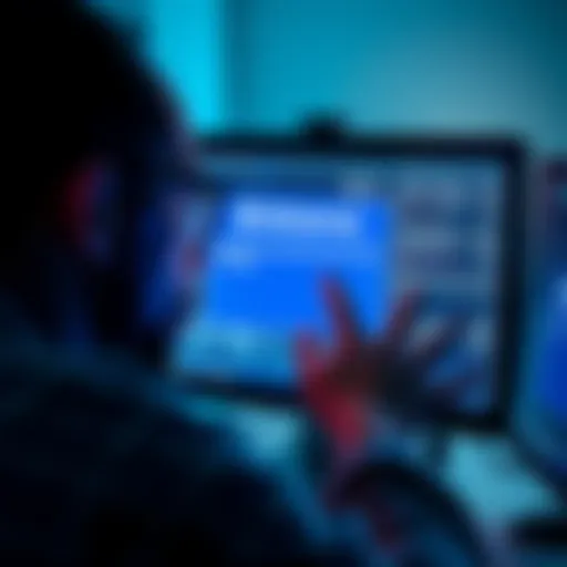 A frustrated person looking at a computer screen showing a frozen account message, symbolizing KYC issues with Bitstamp.