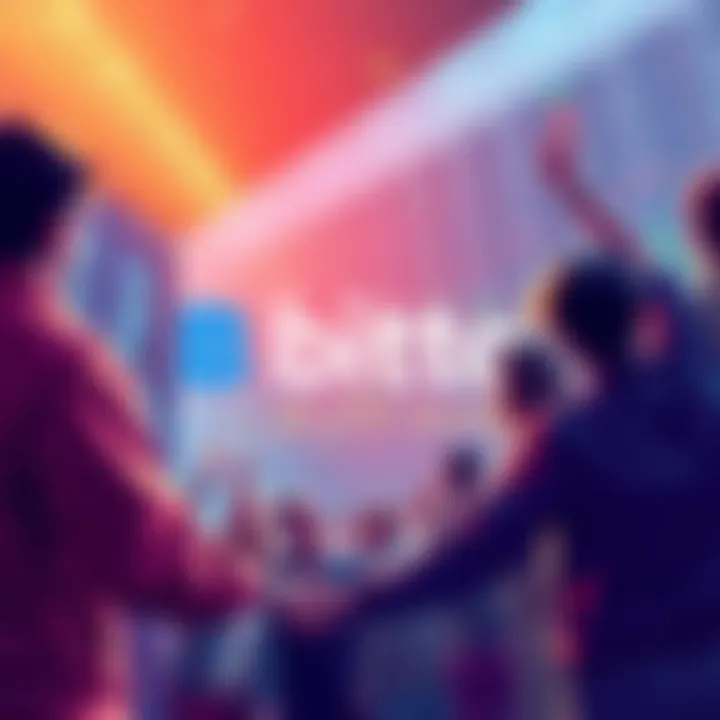 A graphic showing Bitto placing a bet on BitMart Prediction Markets with people engaging and celebrating their predictions.