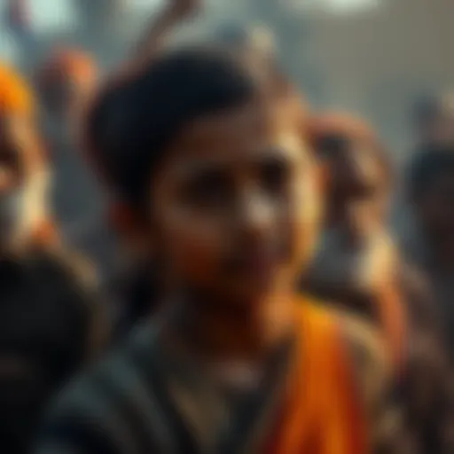 A young Dalit girl faces harassment from a group of BJP workers, showing an urgent need for justice and equality.