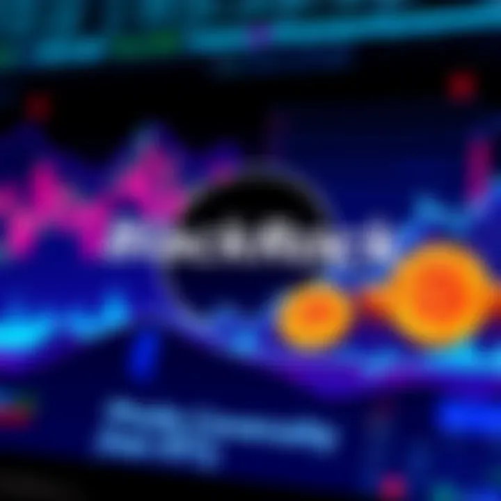 A graphic showing BlackRock's logo with a downward graph and Bitcoin symbols to represent the recent sale.