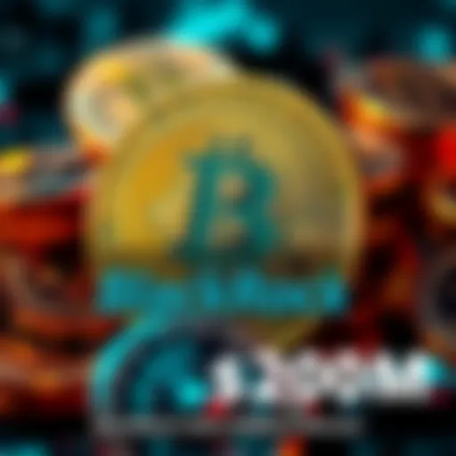 Visual representation of Bitcoin coins and BlackRock logo, symbolizing a significant sale in cryptocurrency.