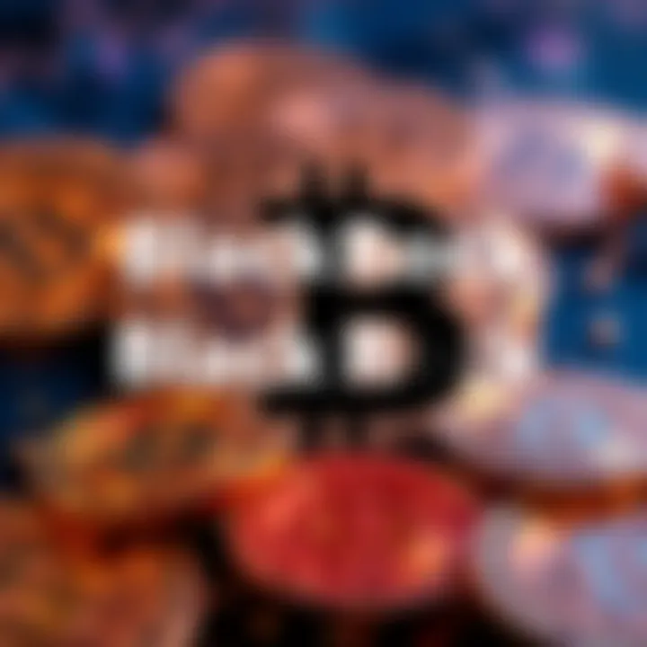 BlackRock logo with Bitcoin symbols in the background, representing the company's cryptocurrency transactions.