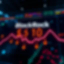 A graphic showing BlackRock's significant sale of cryptocurrency assets with downward arrows indicating market impact.