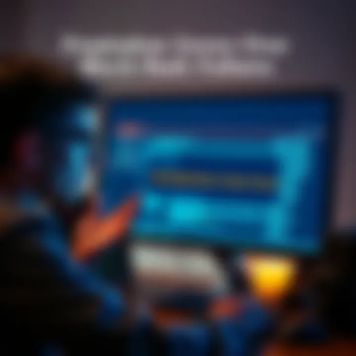 A person showing frustration while looking at their computer screen, which displays an error message related to block hash failure.