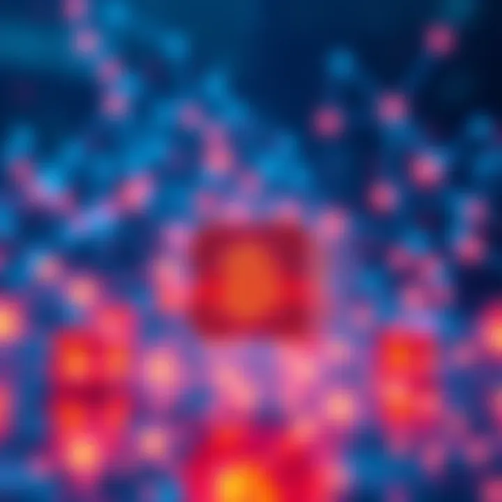 A visual representation of blockchain technology showing interconnected blocks, symbolizing data security and transparency.