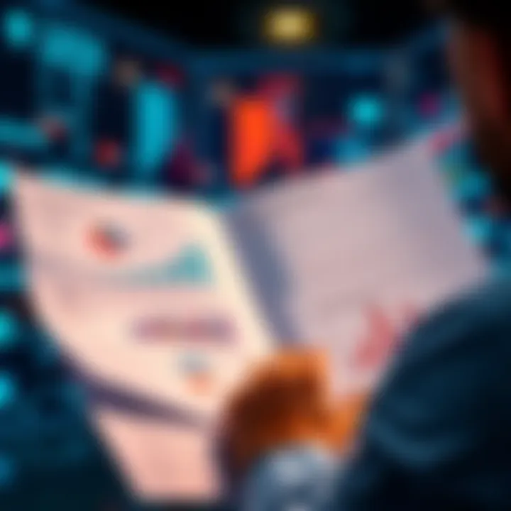 A person reviewing a report on Layer 1 blockchain metrics with graphs and charts focusing on RWAs and stable payments.