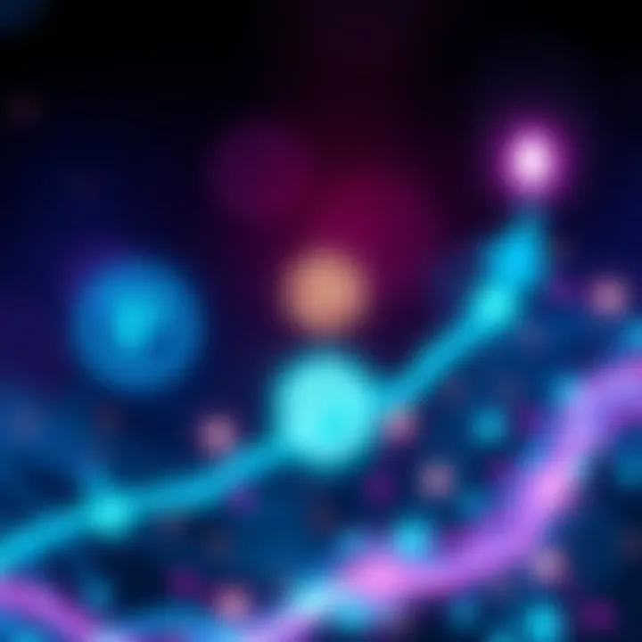 A digital illustration showing three interconnected icons representing PulseChain, PulseX, and HEX with upward arrows indicating growth.