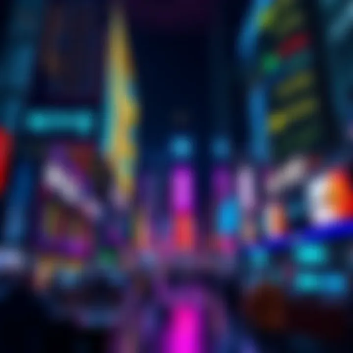 A digital representation of blockchain technology in stock trading, highlighting 24/7 trading and instant settlements at the NYSE.