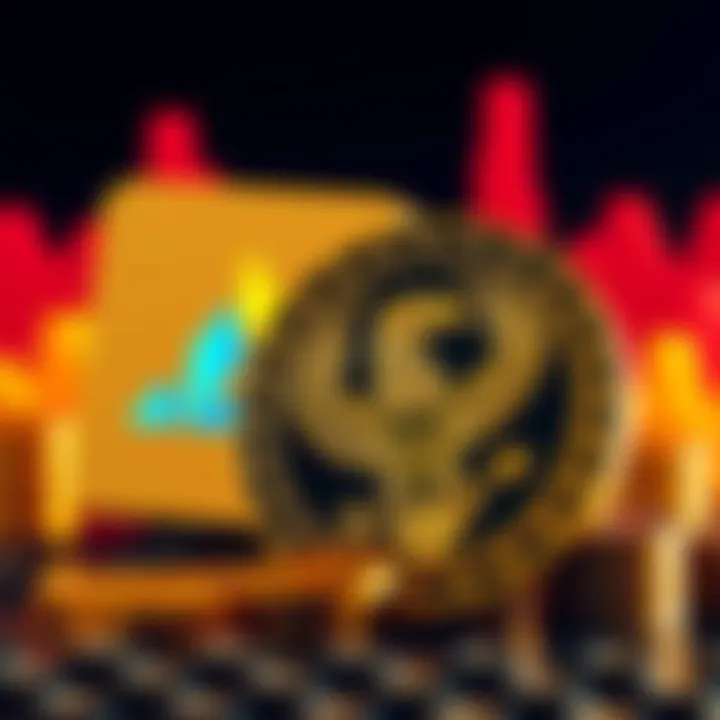 A blockchain company logo next to a cryptocurrency coin with an eagle emblem, symbolizing ties to the Trump family.