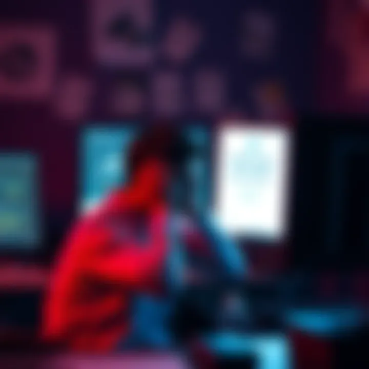 A person sitting frustrated at a computer with a blocked account screen showing ongoing charges, highlighting communication issues.