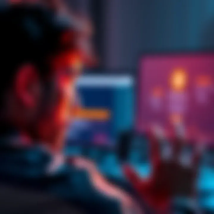 Blocked Bybit Account A frustrated person looking at a computer screen showing a blocked Bybit account, with a sense of urgency on their face.