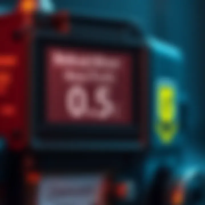 A close-up view of a Bobcat miner device with a screen showing earnings of 0.05 cents per day. Users are concerned about its low performance.