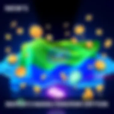 Illustration of Bolivia's flag with cryptocurrency symbols like Bitcoin and stablecoins surrounding it, representing the country's financial modernization