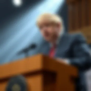 Boris Johnson delivers a speech criticizing Bitcoin while highlighting cardboard collectibles, reflecting on fiat currency issues amid inflation.