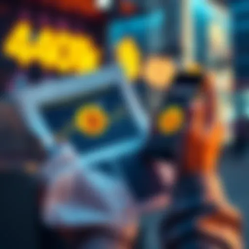 A person looking at Bitcoin prices on their phone while holding a 401k plan booklet, symbolizing investment decisions