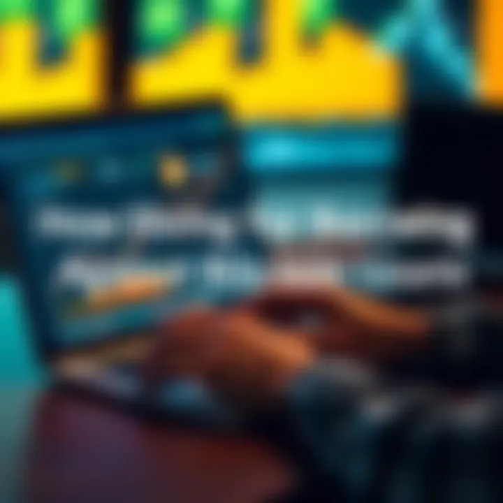 A person analyzing Bitcoin loan options on a laptop with charts and numbers visible