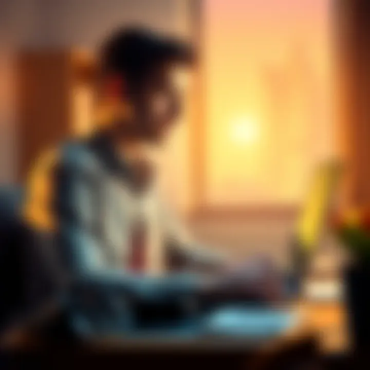 A person sitting at a desk analyzing Bitcoin on a laptop while considering borrowing options for liquidity